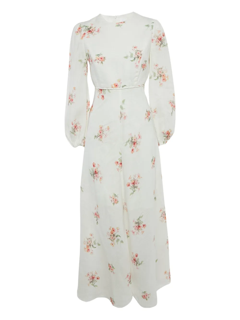 ZIMMERMANN floral-print linen dress - Weiß