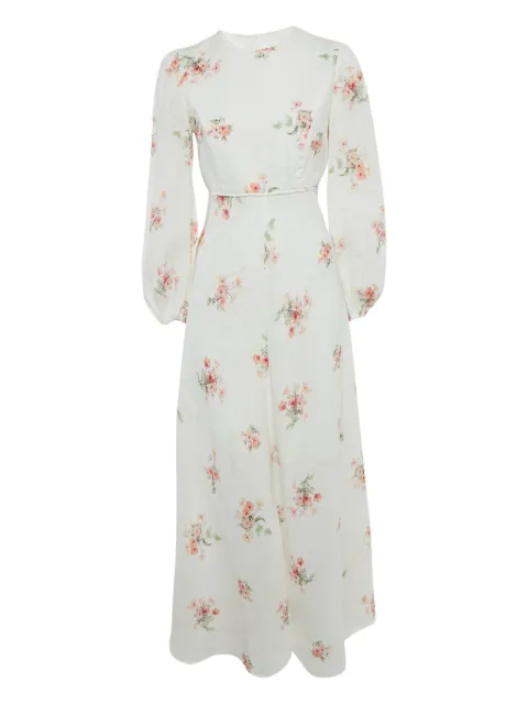ZIMMERMANN floral-print linen dress