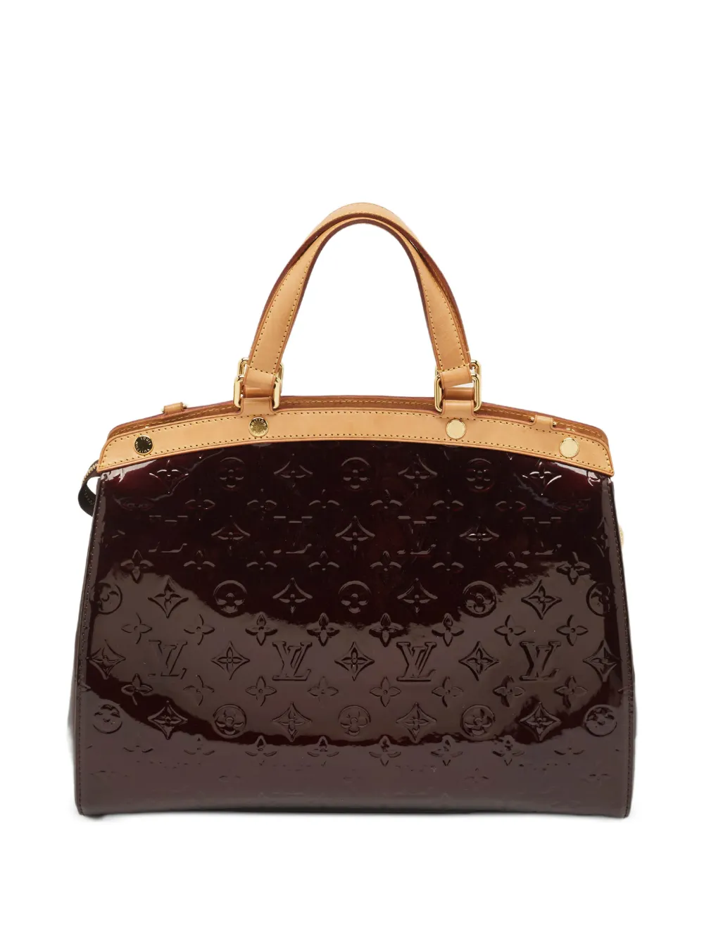 Louis Vuitton Pre-Owned GM Brea amarante lakleren shopper met monogram - Bruin