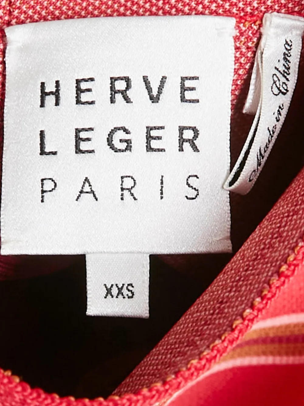 Hervé Léger Pre-Owned knit striped mini skirt - Rood
