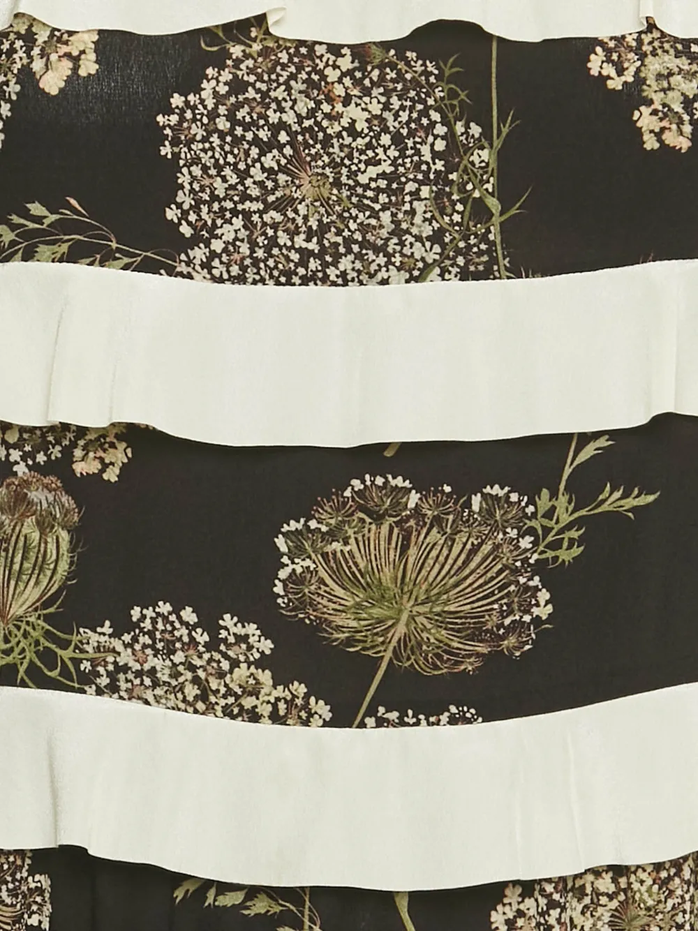 Valentino Pre-Owned floral-print ruffled dress - Zwart