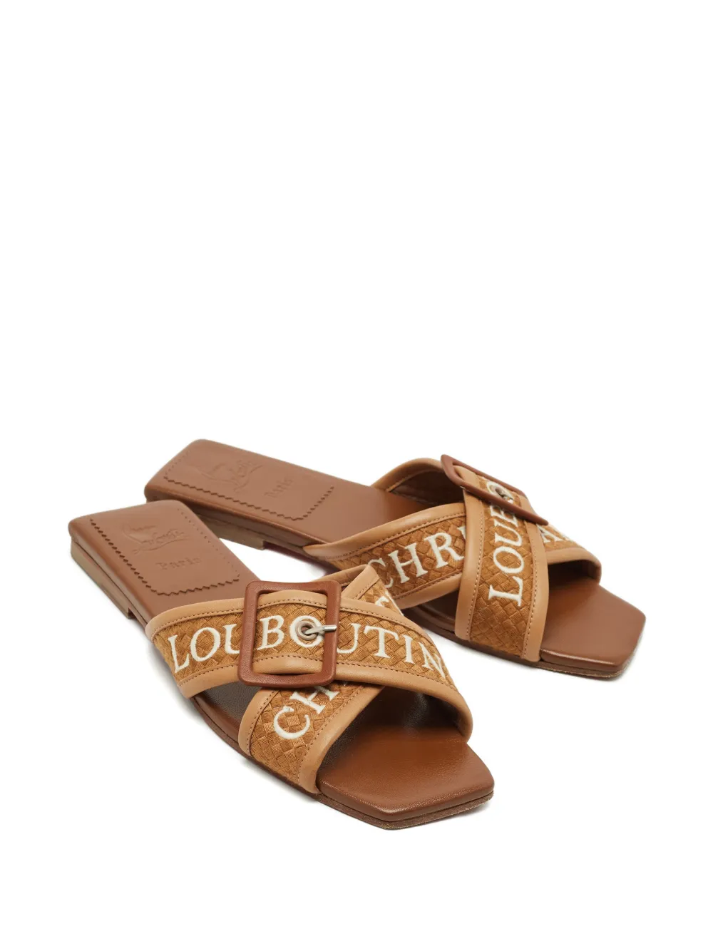 Christian Louboutin Pre-Owned Crossimule sandals - Bruin