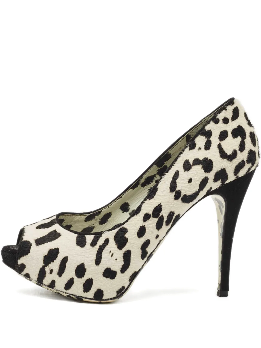 Dolce & Gabbana Pre-Owned leopard-print peep-toe pumps - Toni neutri