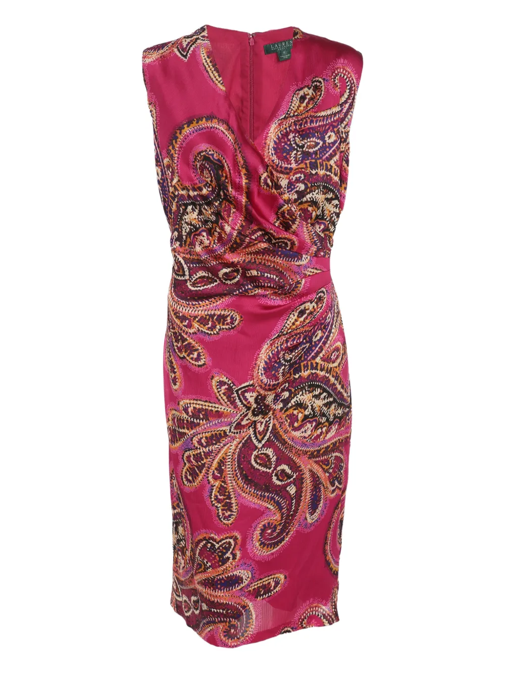 Polo Ralph Lauren paisley satin midi dress - Pink