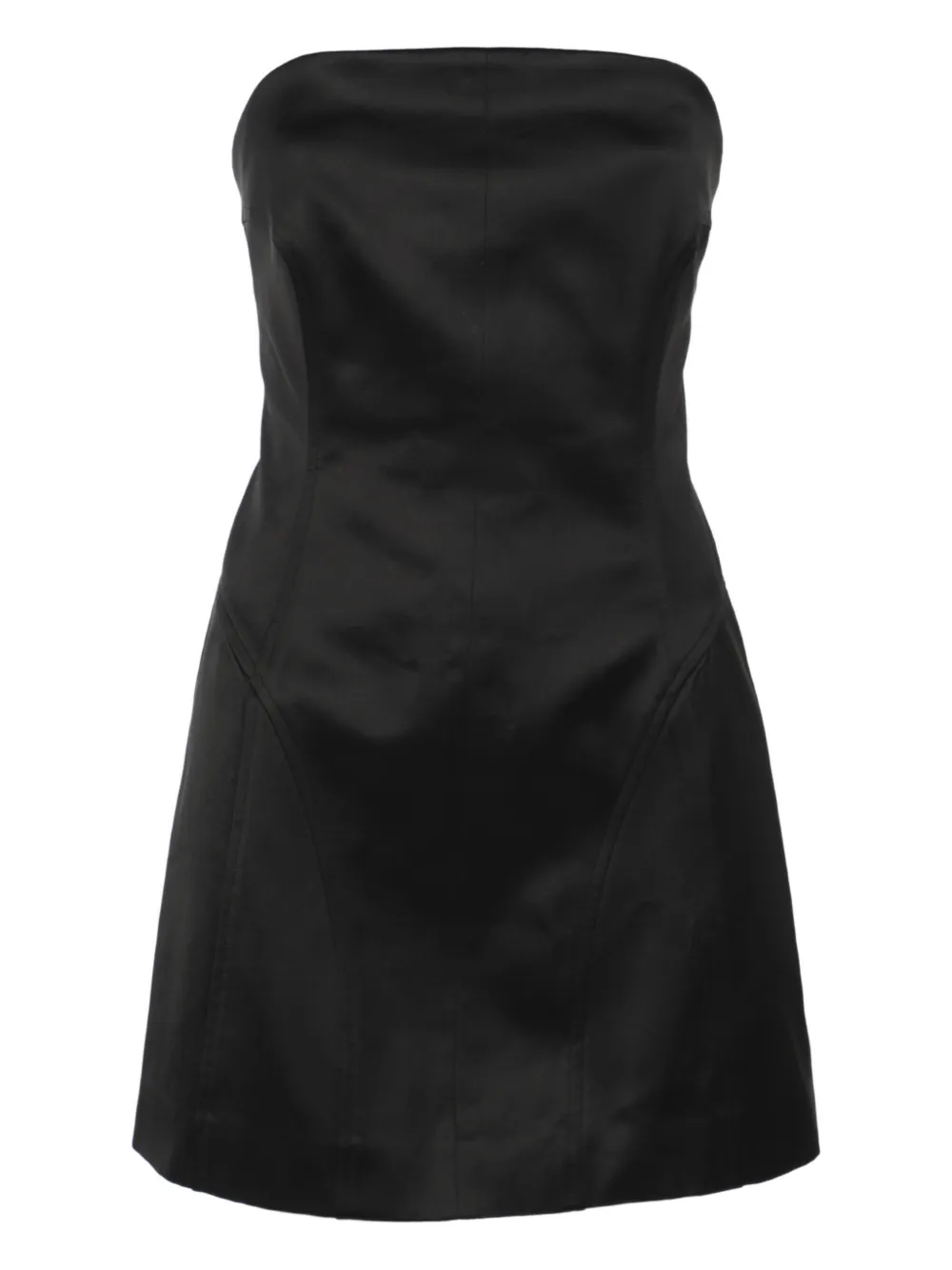 KHAITE Abito corto senza spalline - Nero