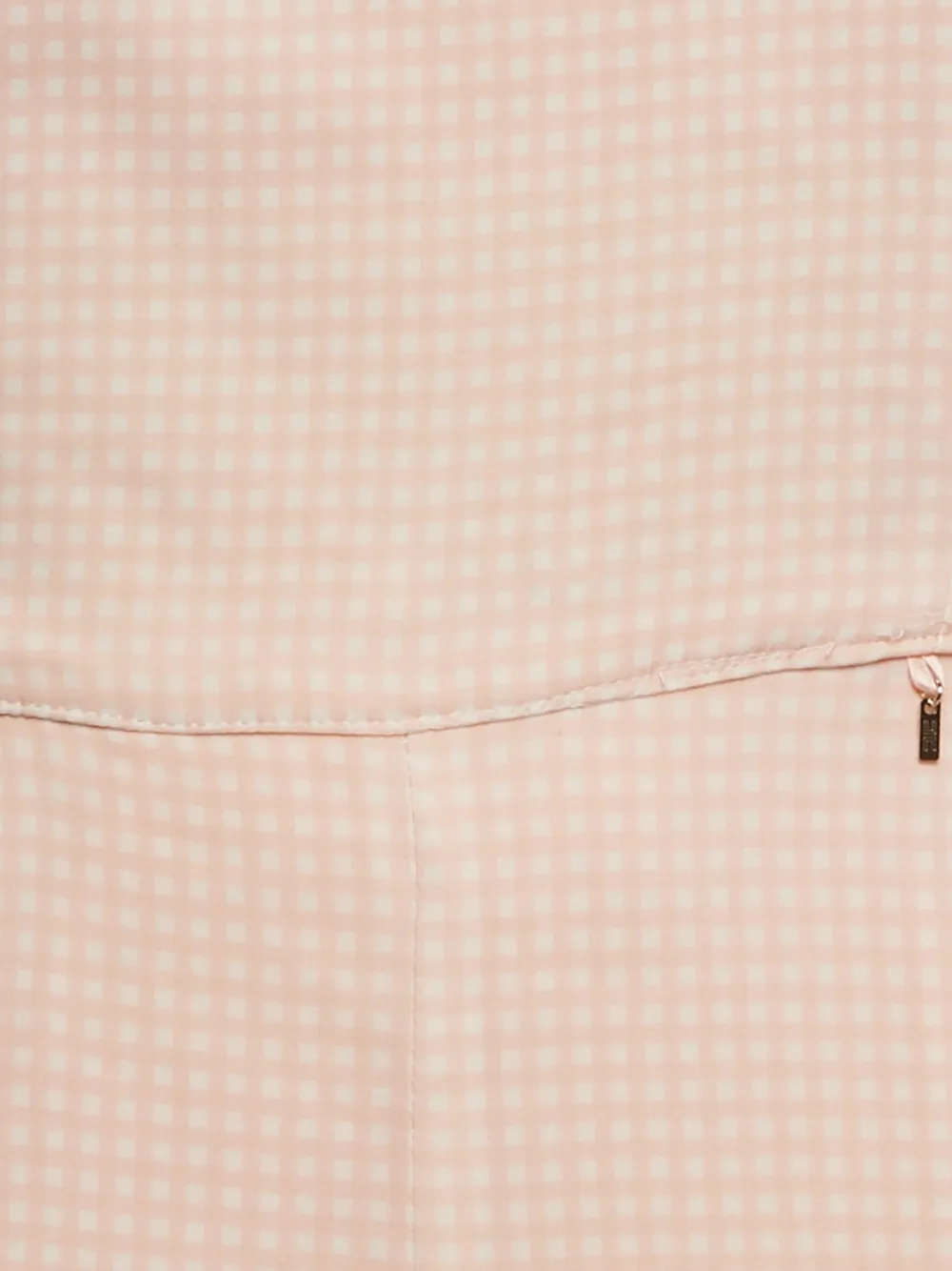 Elisabetta Franchi gingham ruffle one-shoulder jumpsuit - Roze