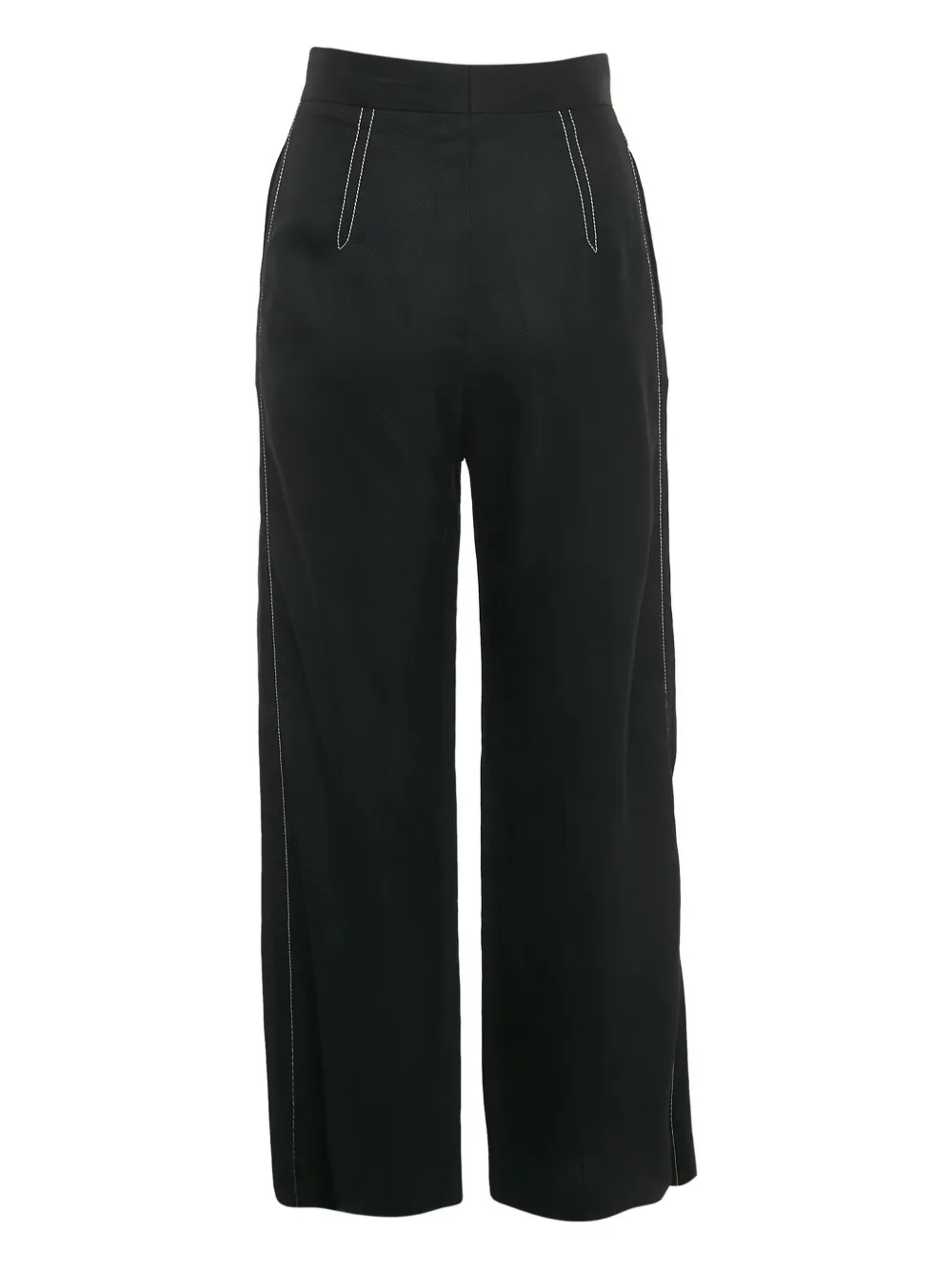 SANDRO contrast-stitch trousers - Zwart