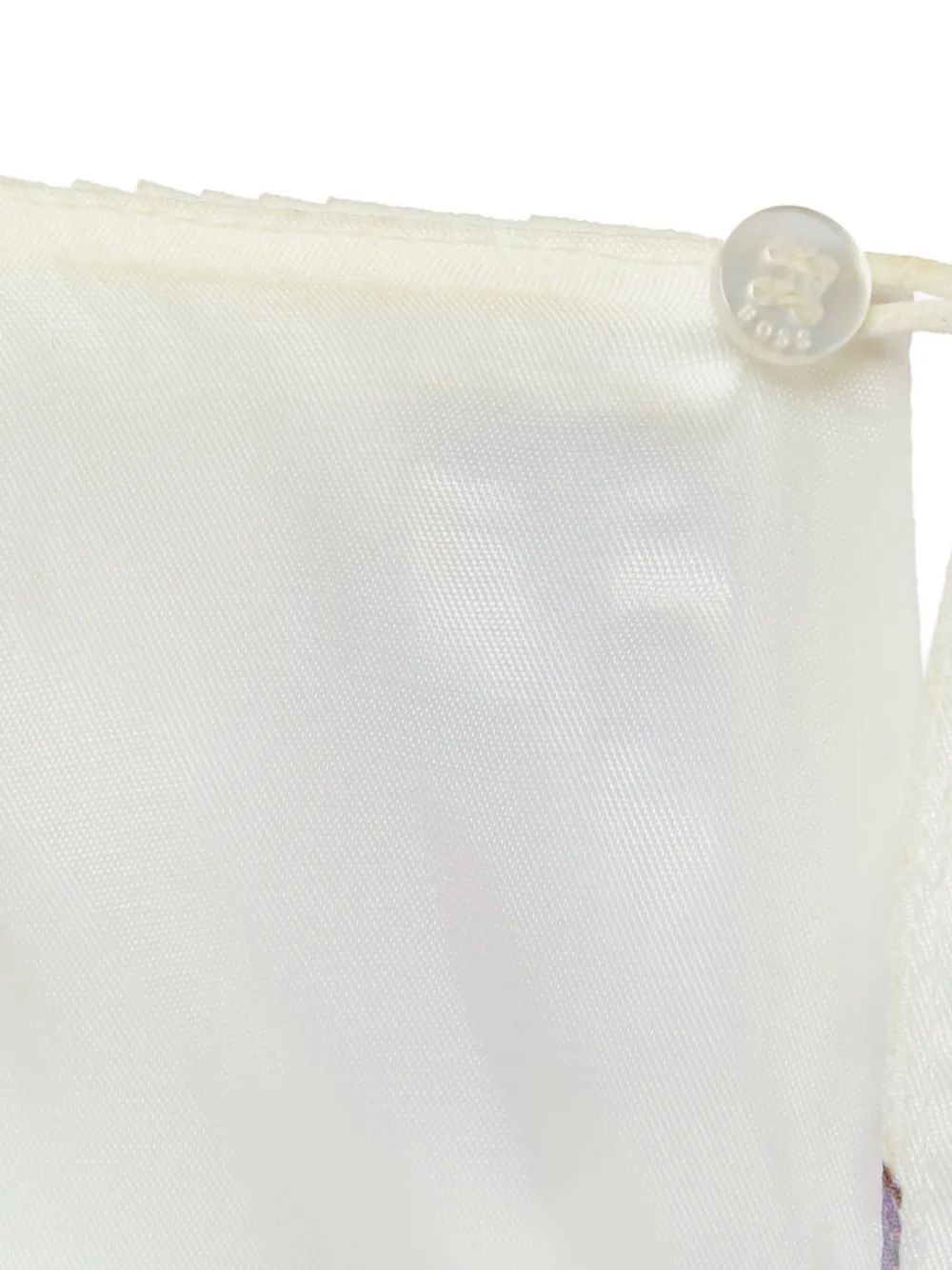 Pre-owned Hugo Boss Floral-print Belted Dress In White