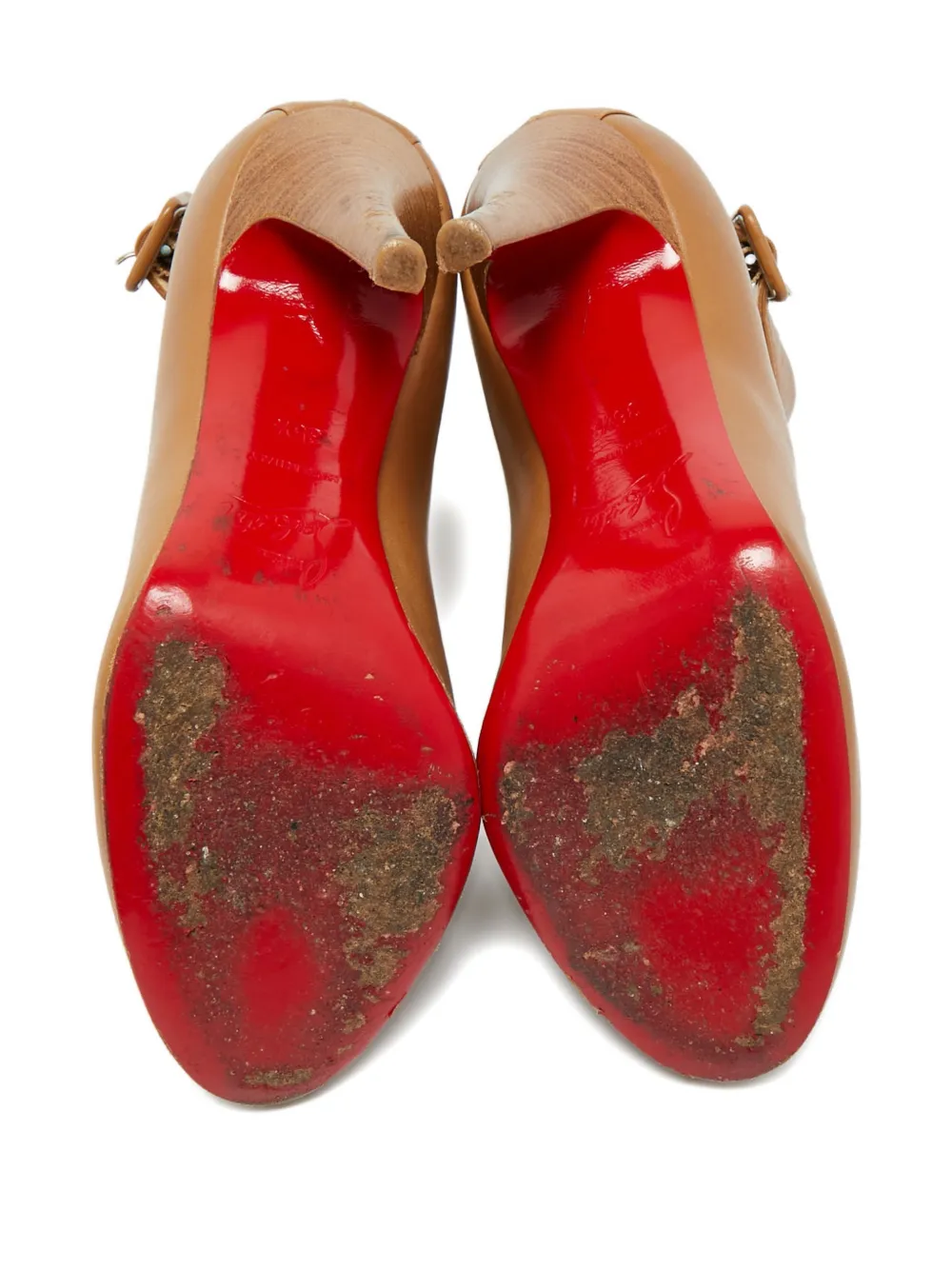 Christian Louboutin Pre-Owned Cut-out ankle boots - Bruin