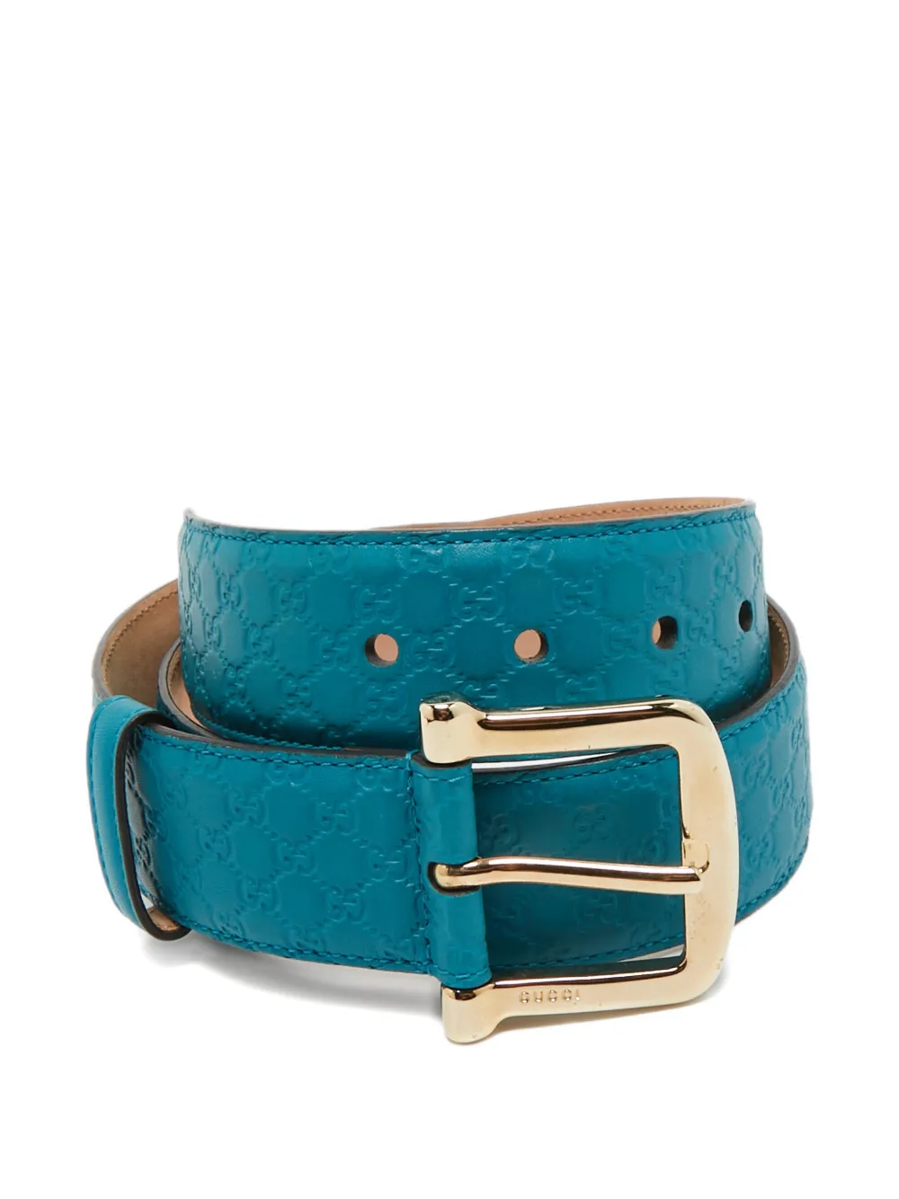 Gucci Pre-Owned Cintura con fibbia MicroGuccissima - Verde