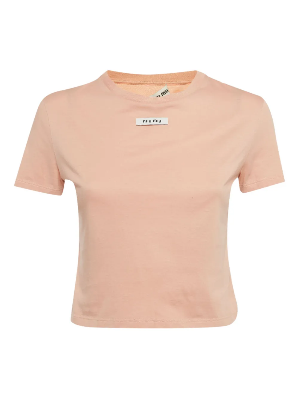 Miu Miu Pre-Owned T-shirt con applicazione logo - Toni neutri