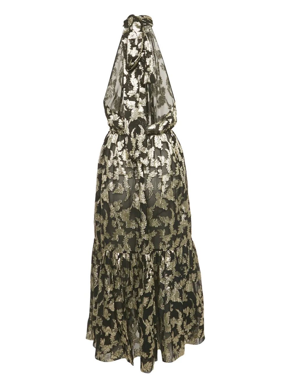 Saint Laurent Pre-Owned halterneck midi dress - Zwart