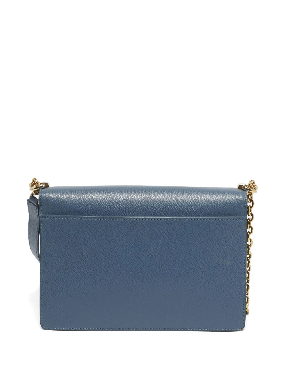 Pre-owned Furla 1927 Flap Chain Shoulder Bag In Blue