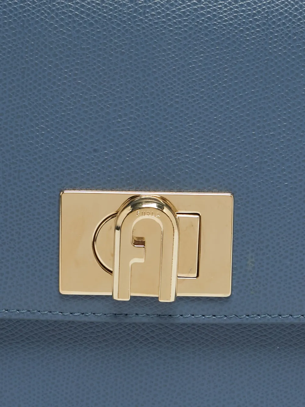 Pre-owned Furla 1927 Flap Chain Shoulder Bag In Blue
