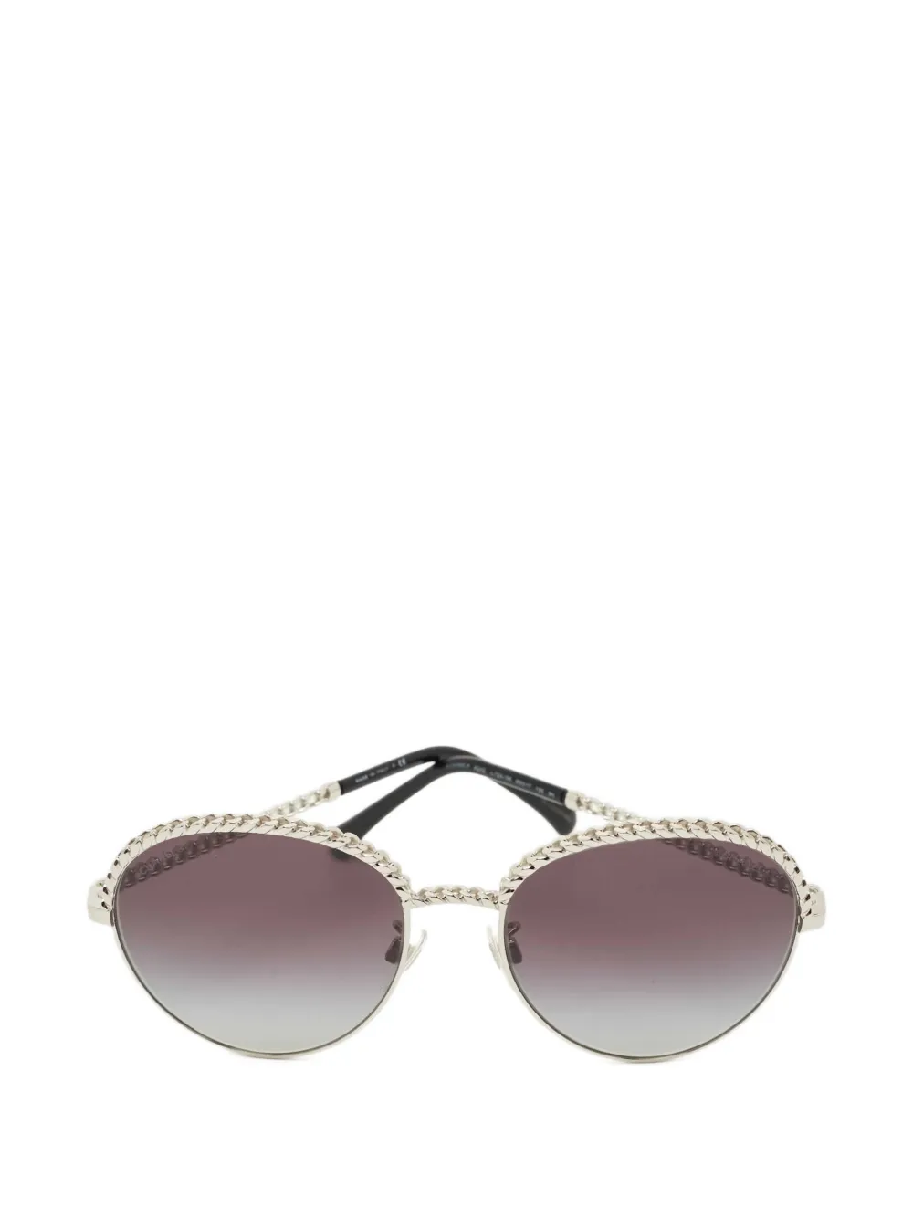 CHANEL Pre-Owned chain-detail sunglasses - Argento