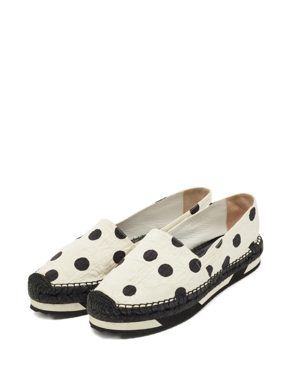 Dolce & Gabbana Pre-Owned polka-dot espadrille - Beige