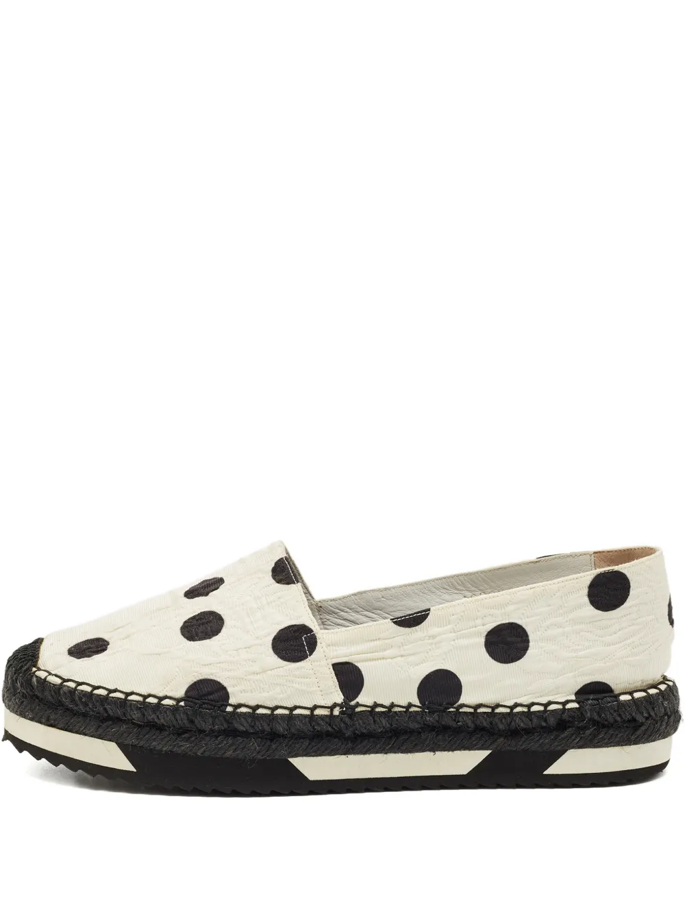 Pre-owned Dolce & Gabbana Polka-dot Espadrille In Neutral