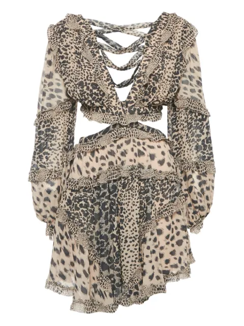 ZIMMERMANN leopard-print mini dress
