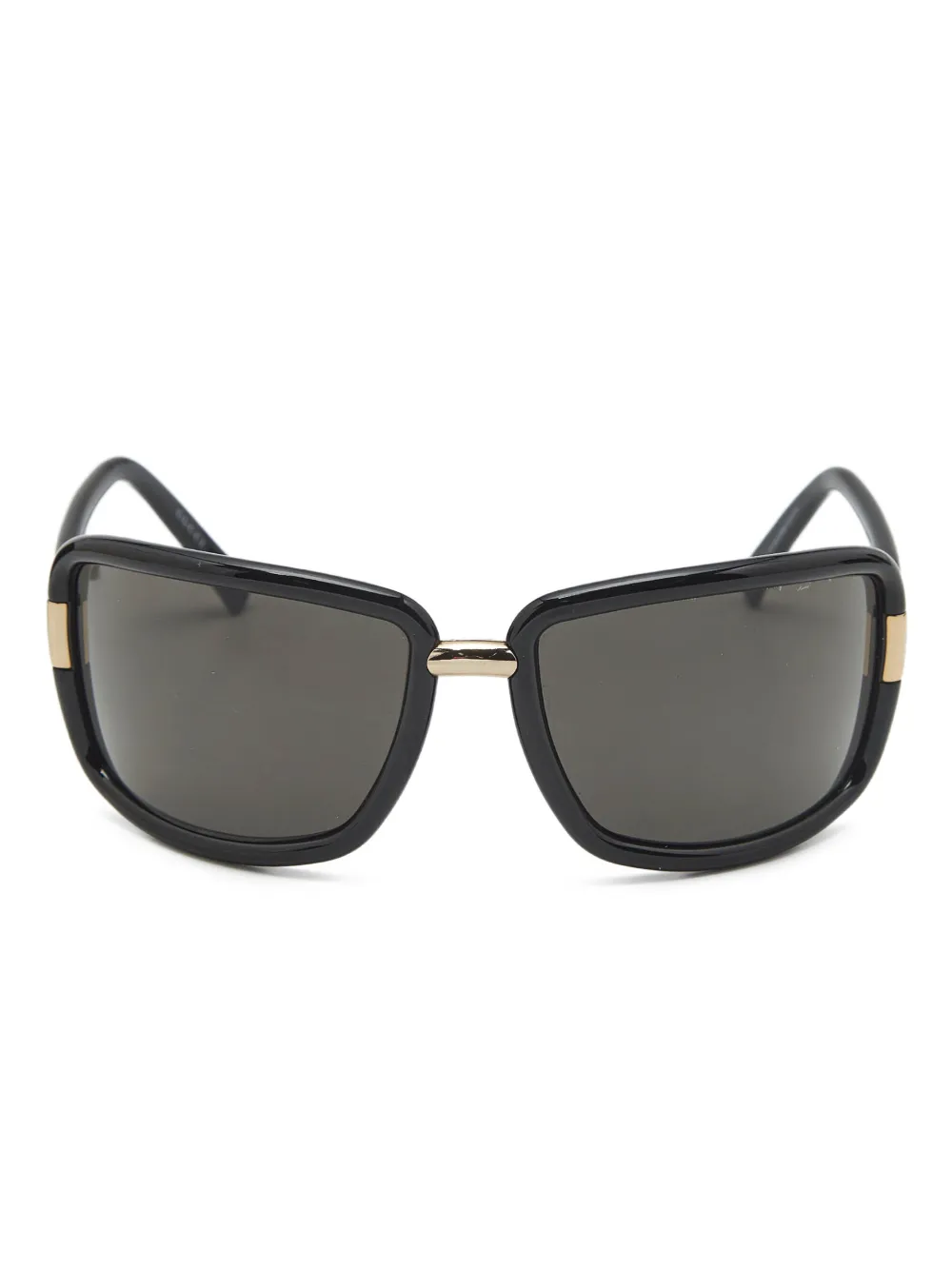 Gucci Pre-Owned logo-engraved oversized sunglasses - Nero