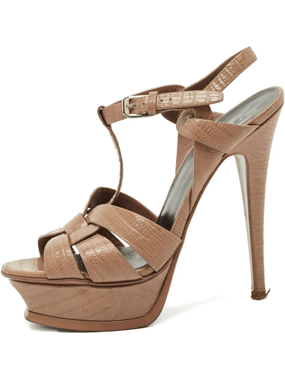 Saint Laurent Pre-Owned Tribute platform shoes - Nude