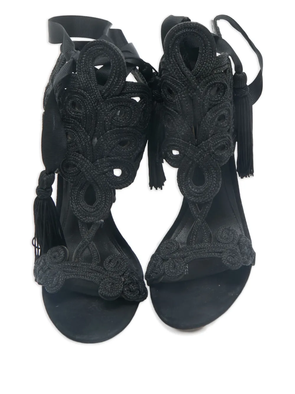 Brian Atwood claquettes en daim à détail brodé | Image 2