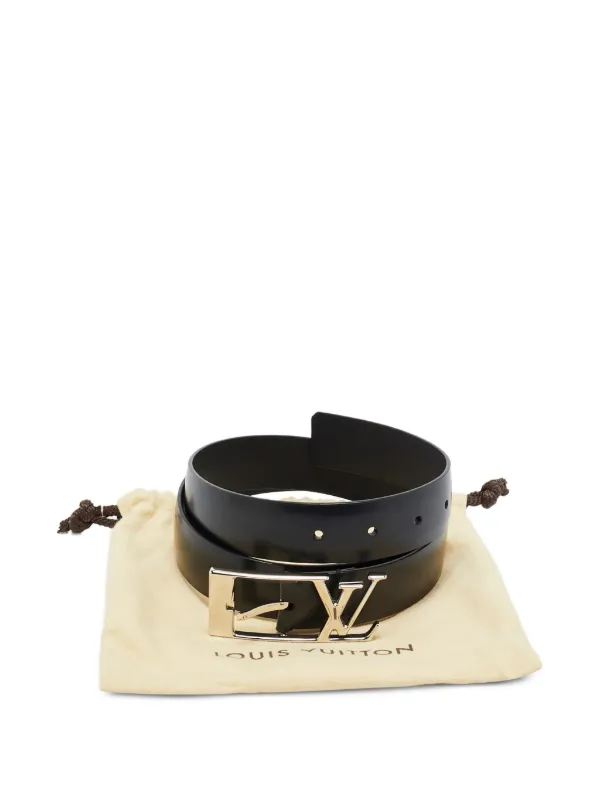 Louis Vuitton Pre-Owned Neogram Leather Belt | Black | FARFETCH display picture 3