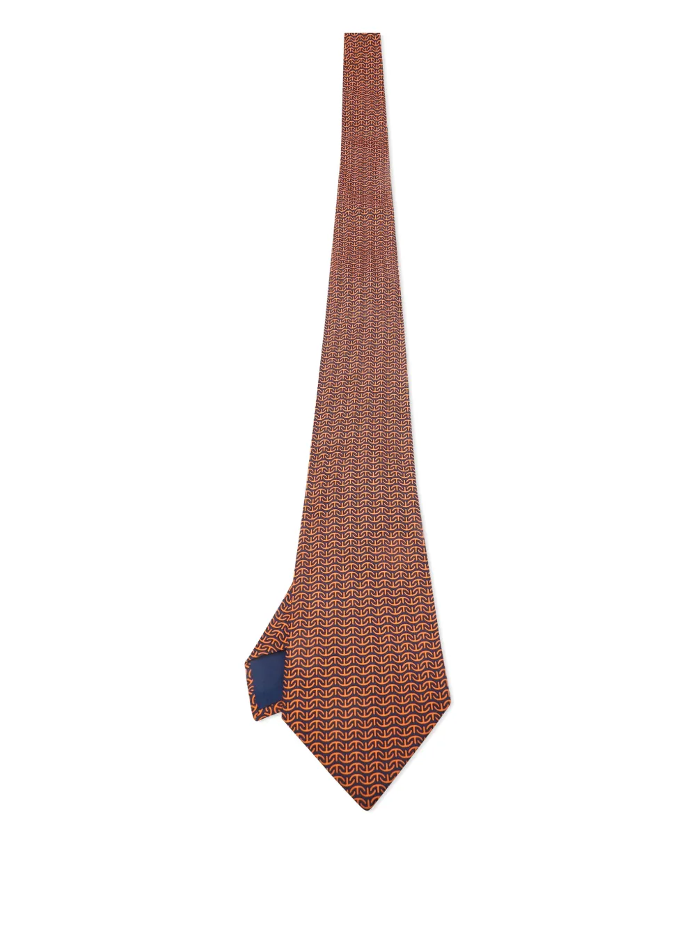 Hermès Pre-Owned print-detail tie | naranja | Image 1