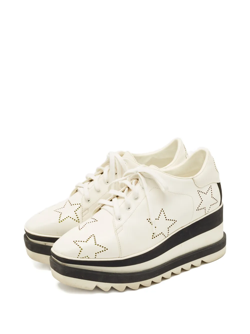 Stella McCartney Pre-Owned Elyse star platform derby shoes - Wit