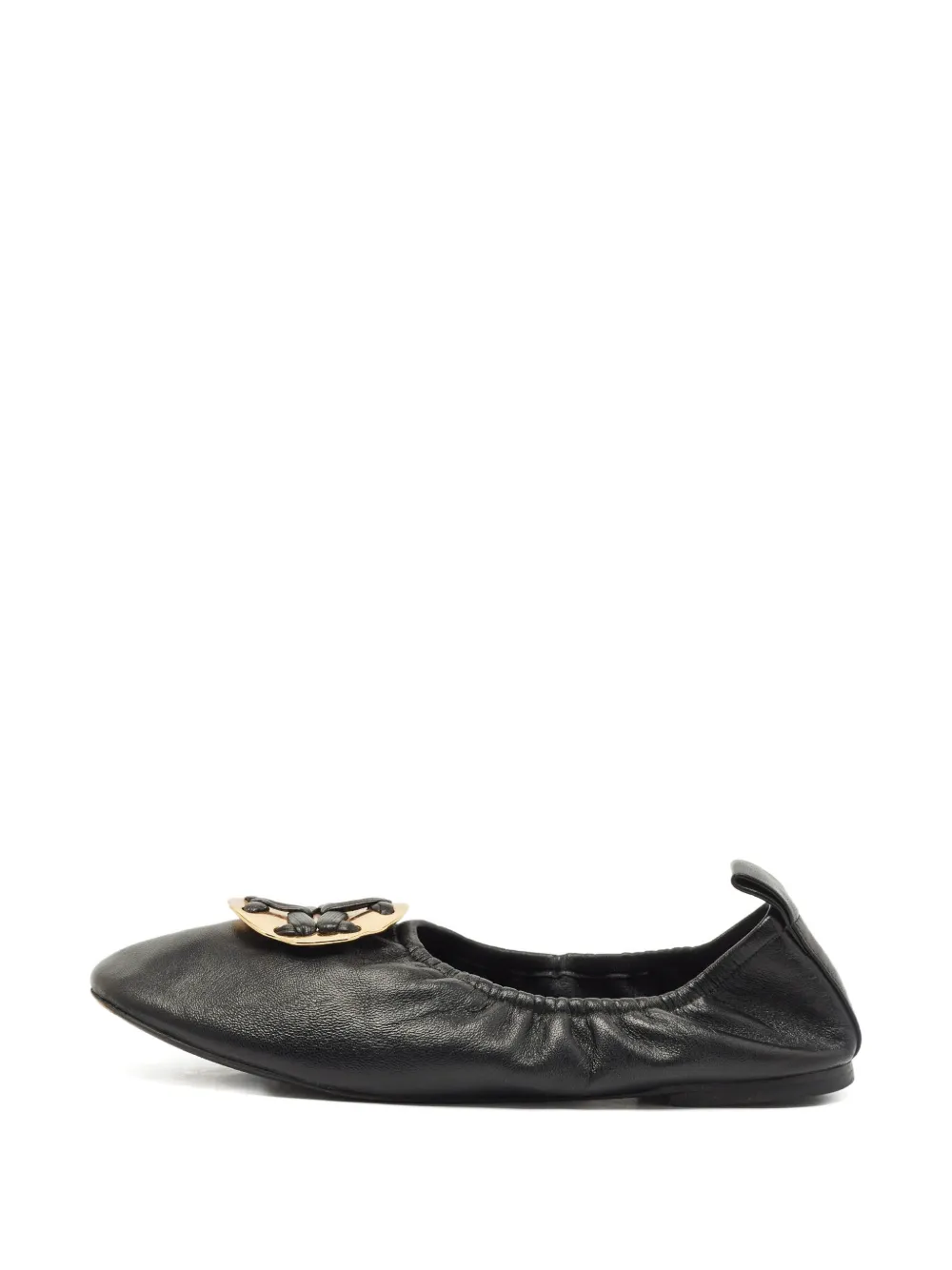Tory Burch logo medallion ballet flats - Nero
