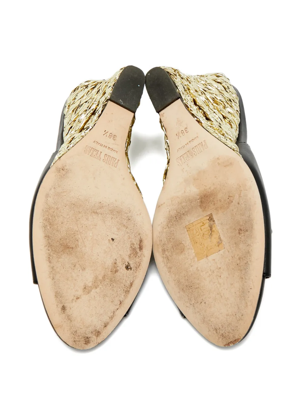 Paris Texas leather sandal - Zwart