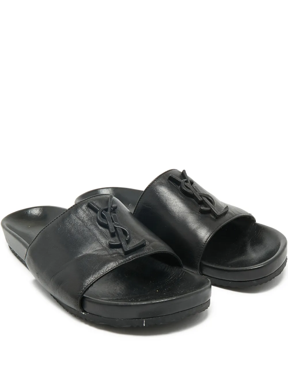 Saint Laurent Pre-Owned Joan leather sandals - Schwarz