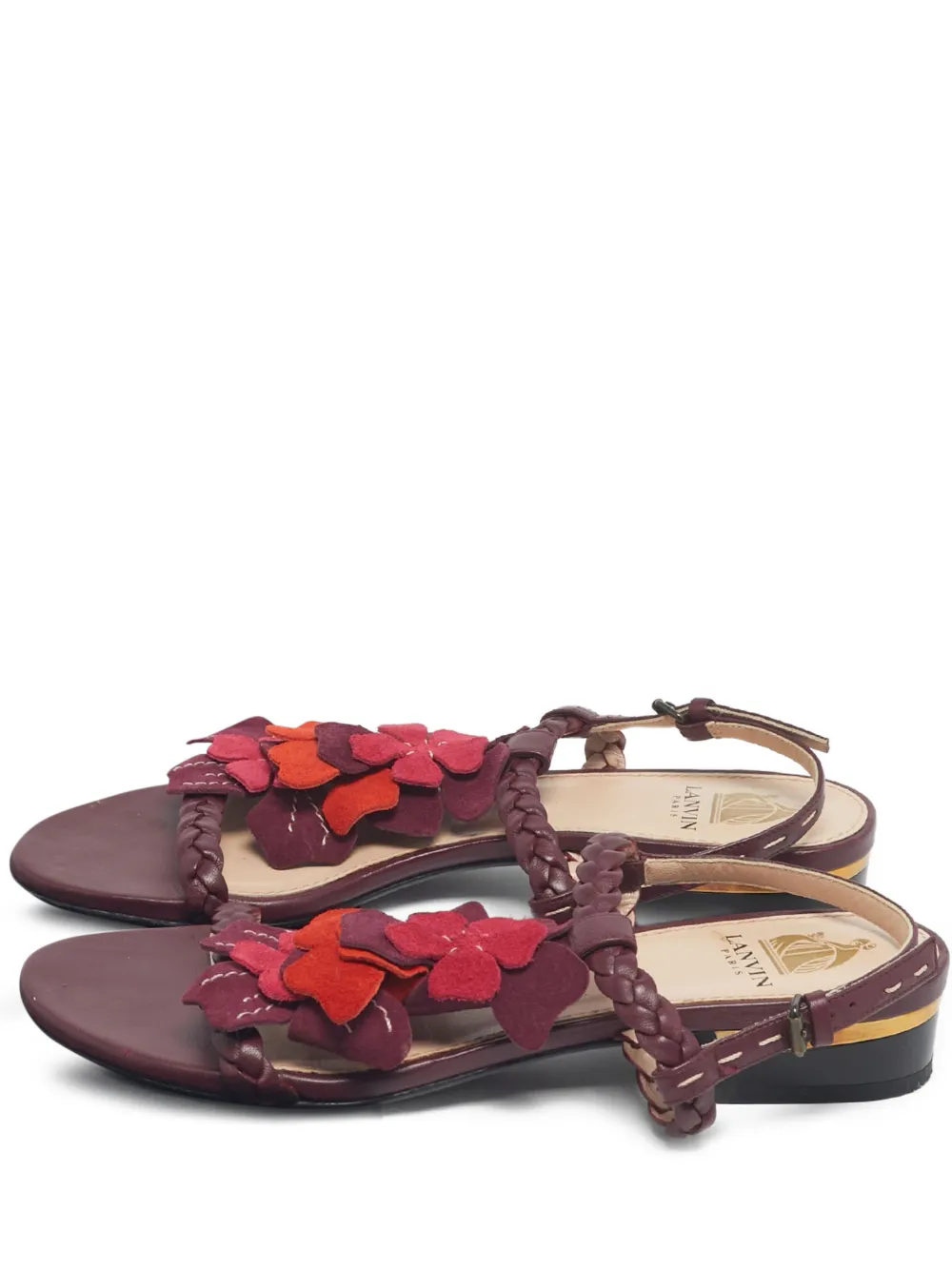 Lanvin Pre-Owned floral-detail sandals - Rot