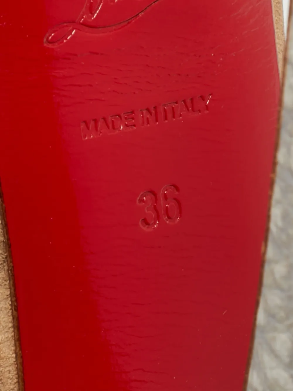 Pre-owned Christian Louboutin Lady Peep Open-toe Sandals In Neutral