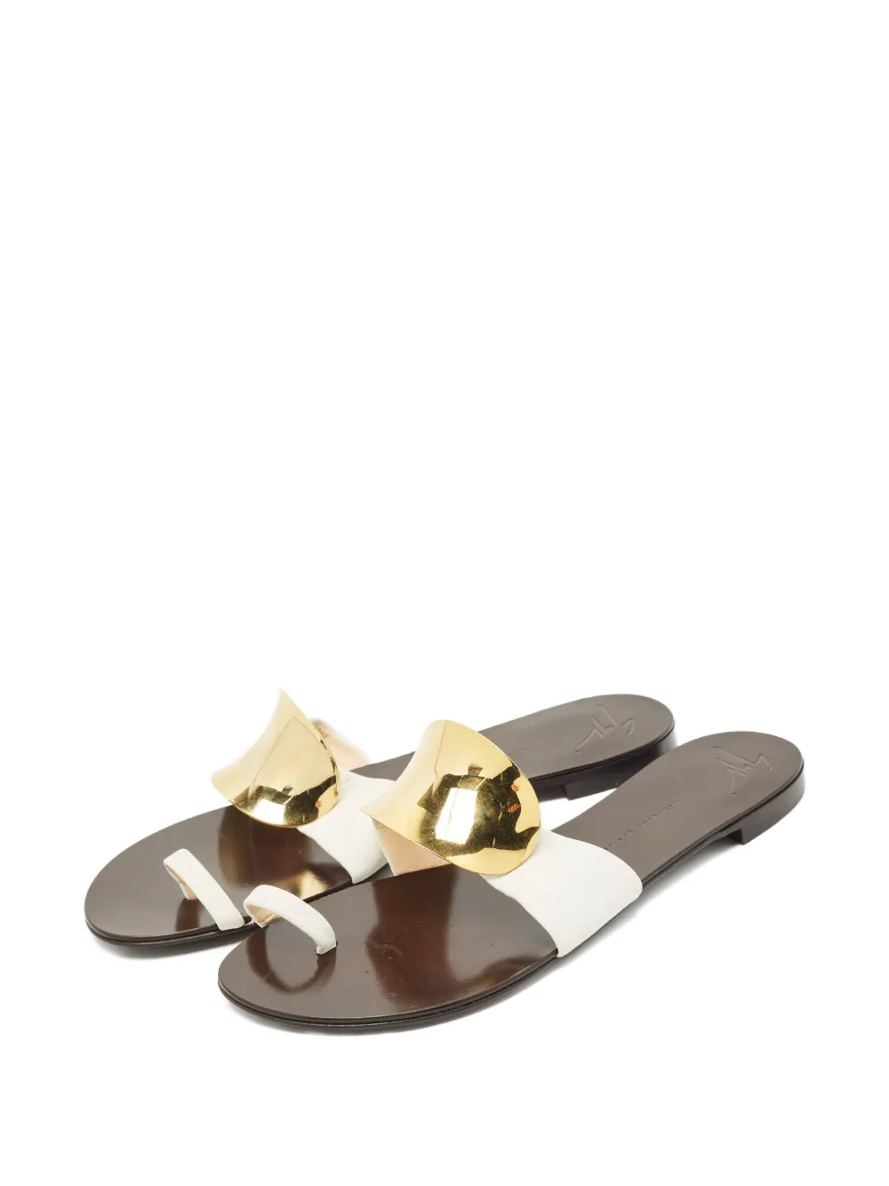 Giuseppe Zanotti Vintage toe-ring leather sandals - Wit