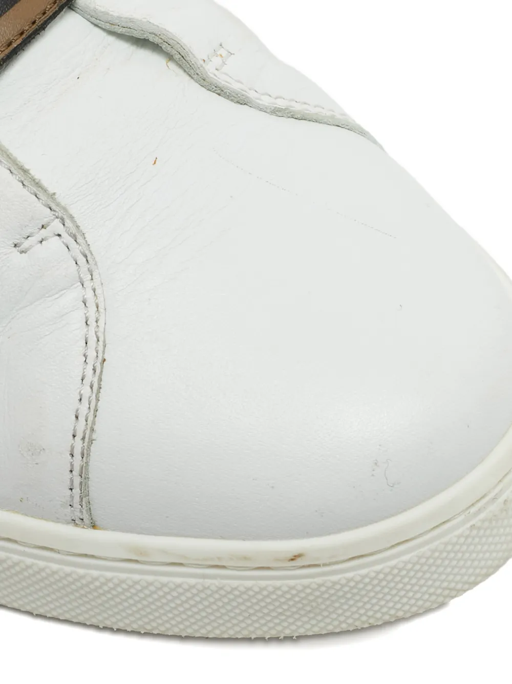 Fendi Pre-Owned FF leather sneakers - Wit