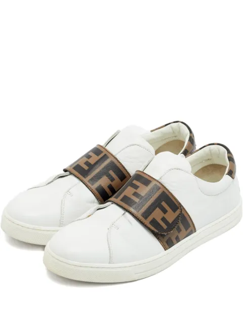 Fendi Pre-Owned FF leather sneakers