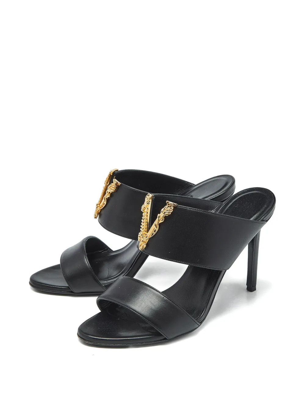 Versace Pre-Owned Virtus leren sandalen - Zwart