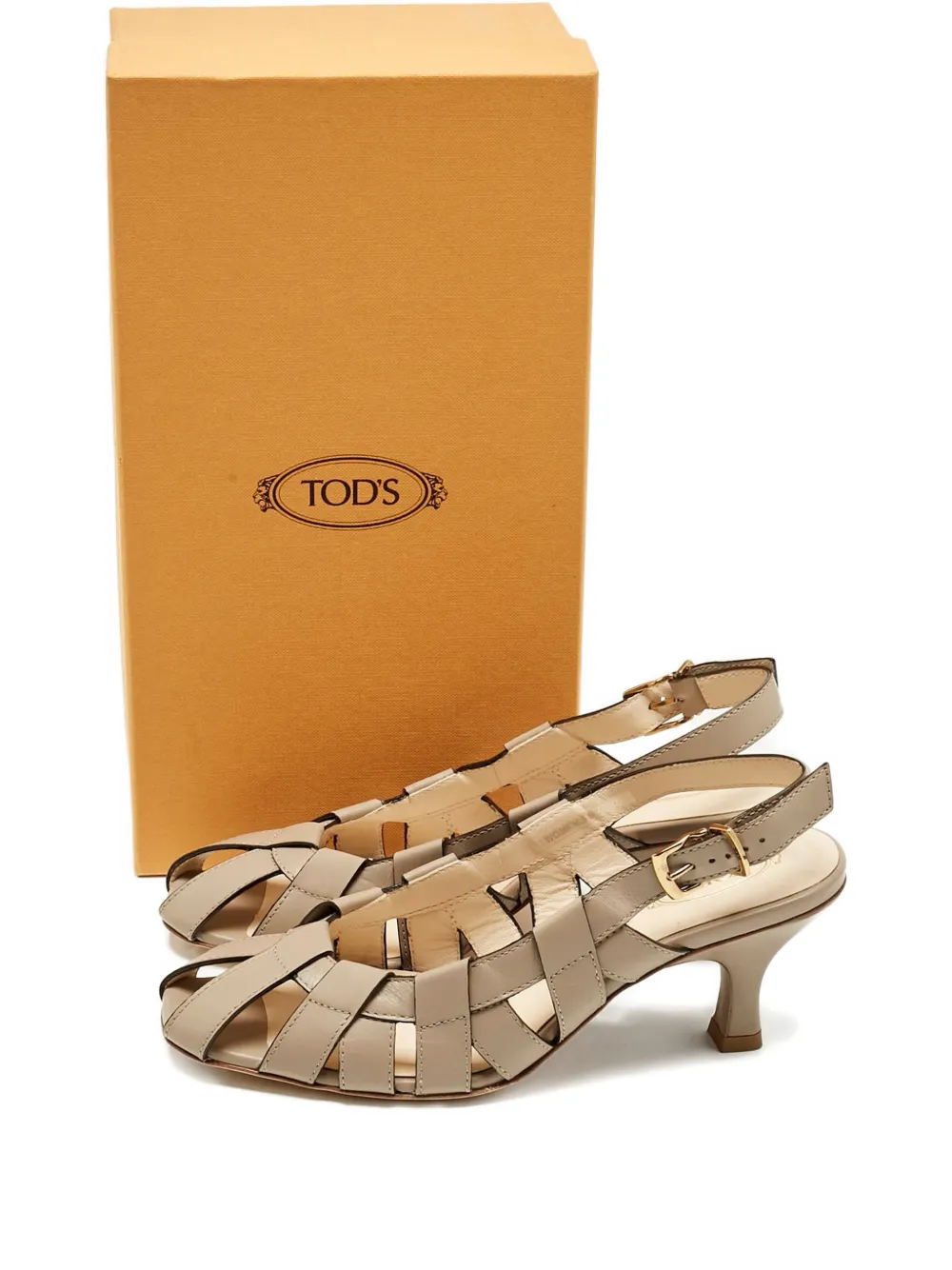 Pre-owned Tod's Slingback Sandals In Gray