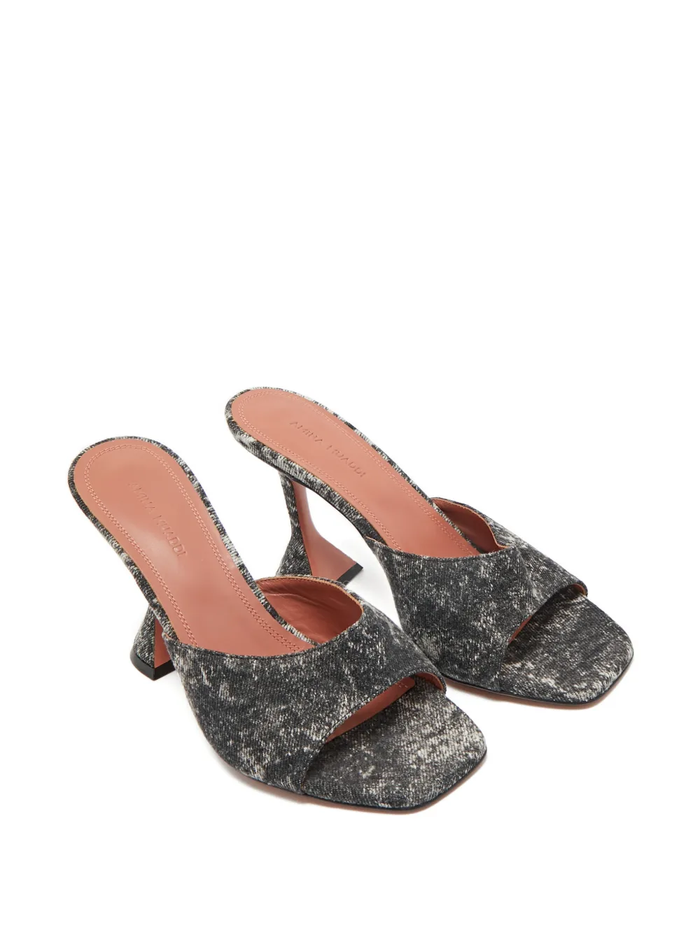 Amina Muaddi Iupita denim sandals - Grijs