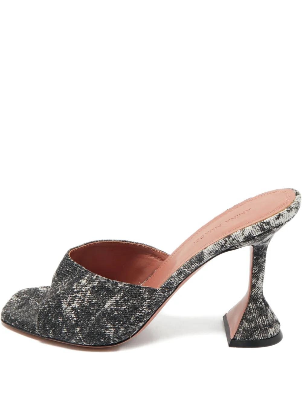 Amina Muaddi Iupita denim sandals - Grau