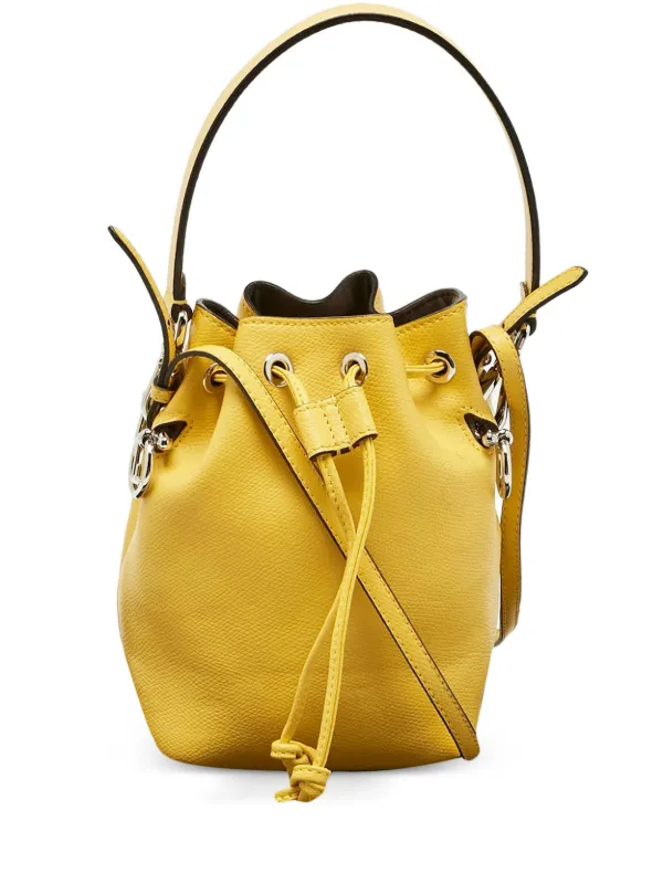 fendi yellow bucket bag