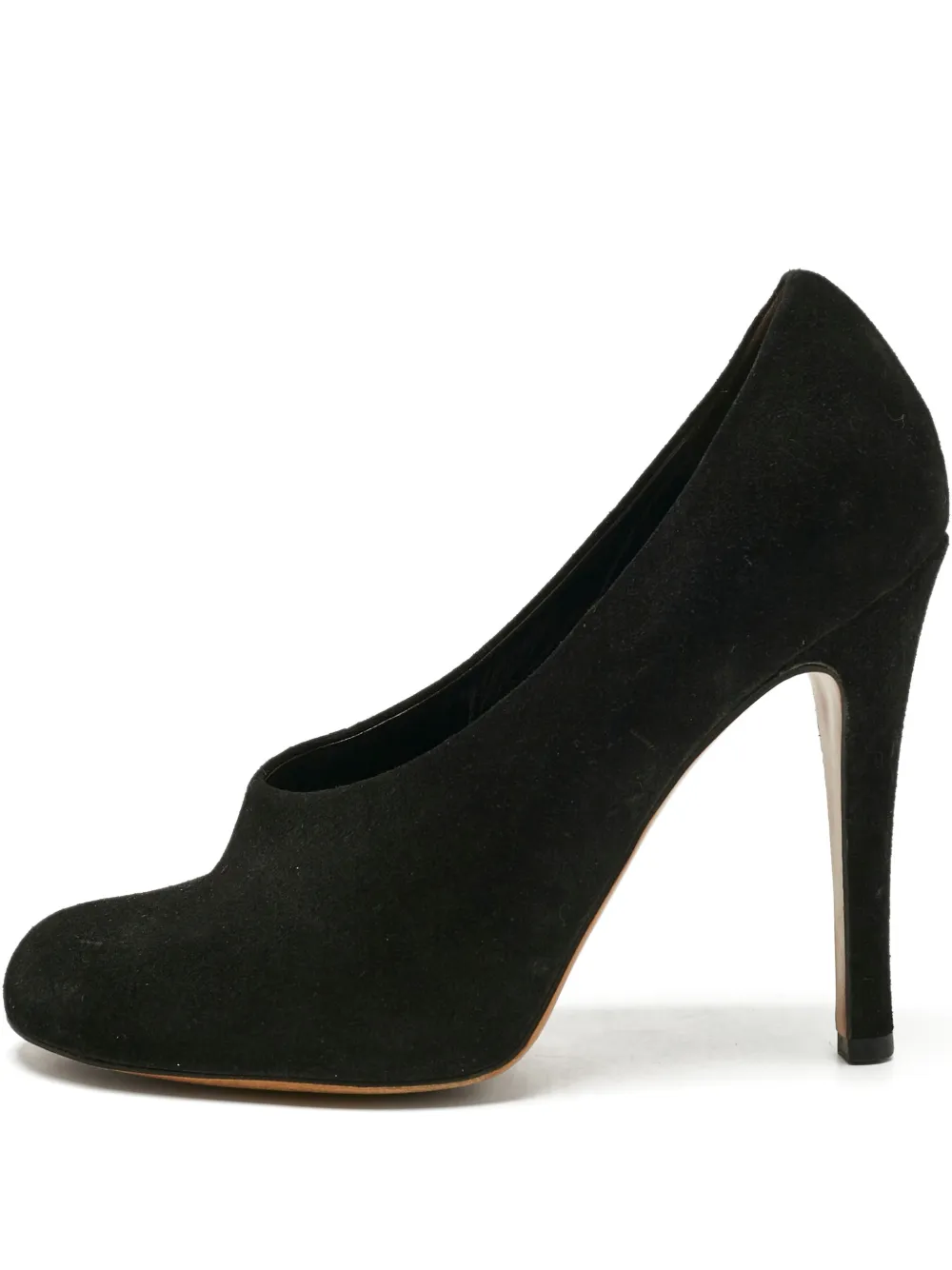 Chloé Pre-Owned round-toe leather pumps - Schwarz