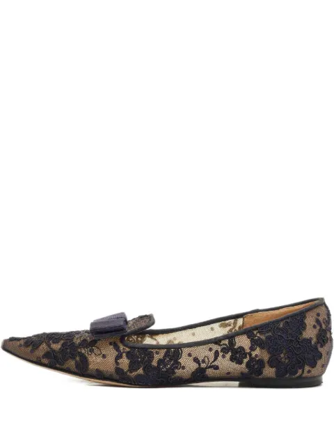 Jimmy Choo Pre-Owned Gala lace bow shoes