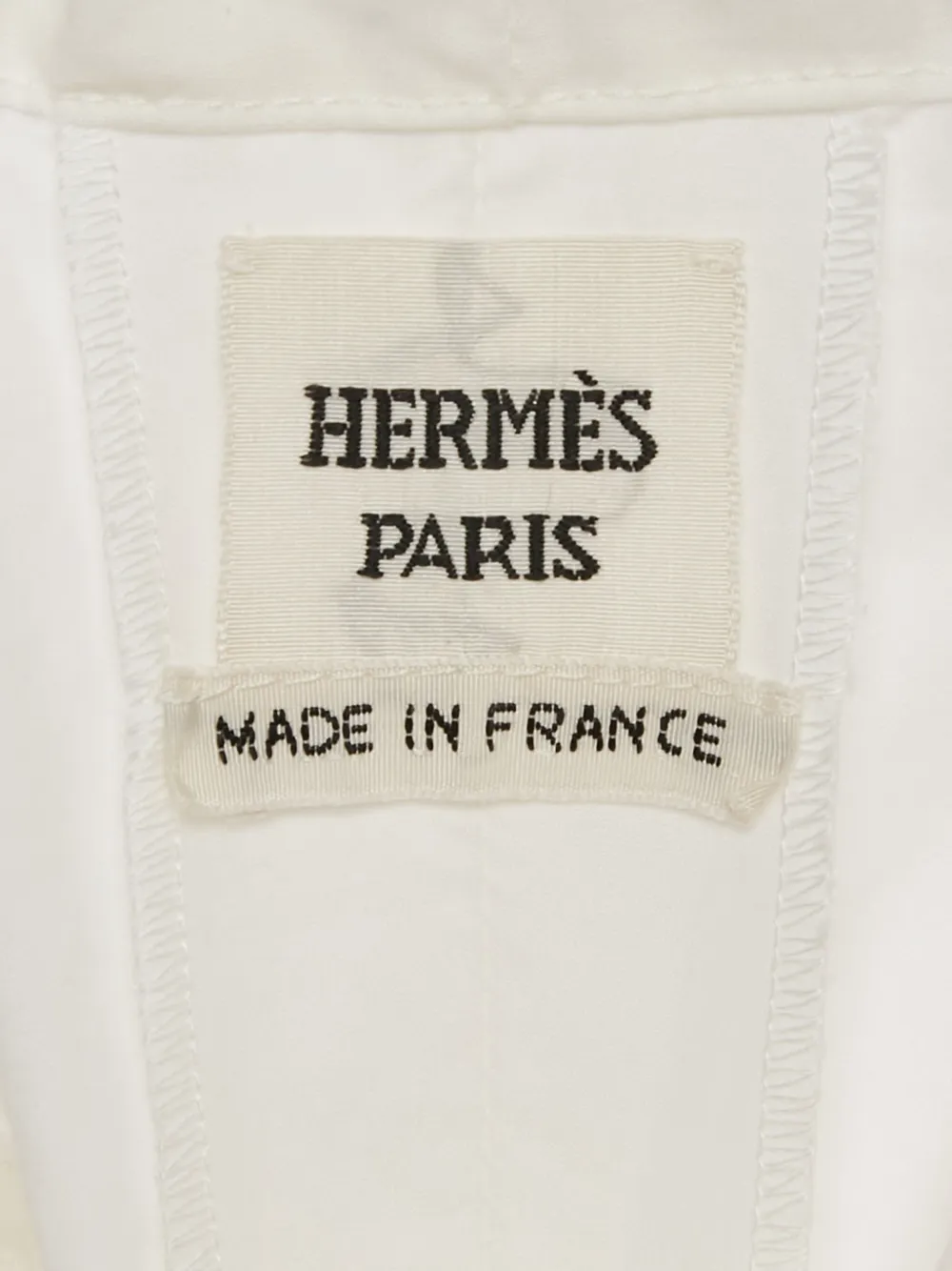 Pre-owned Hermes Cotton Trousers In White
