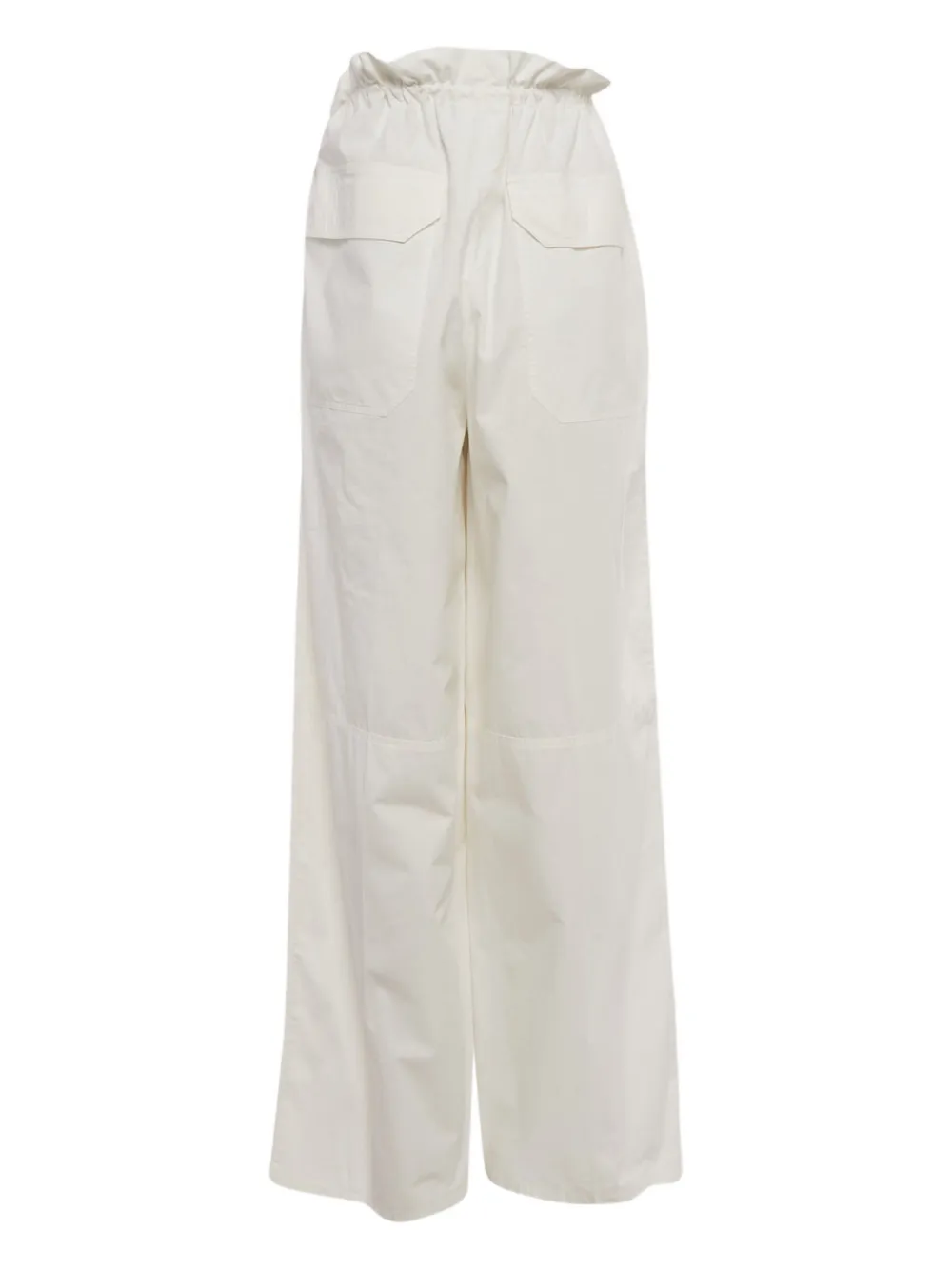 Pre-owned Hermes Cotton Trousers In White
