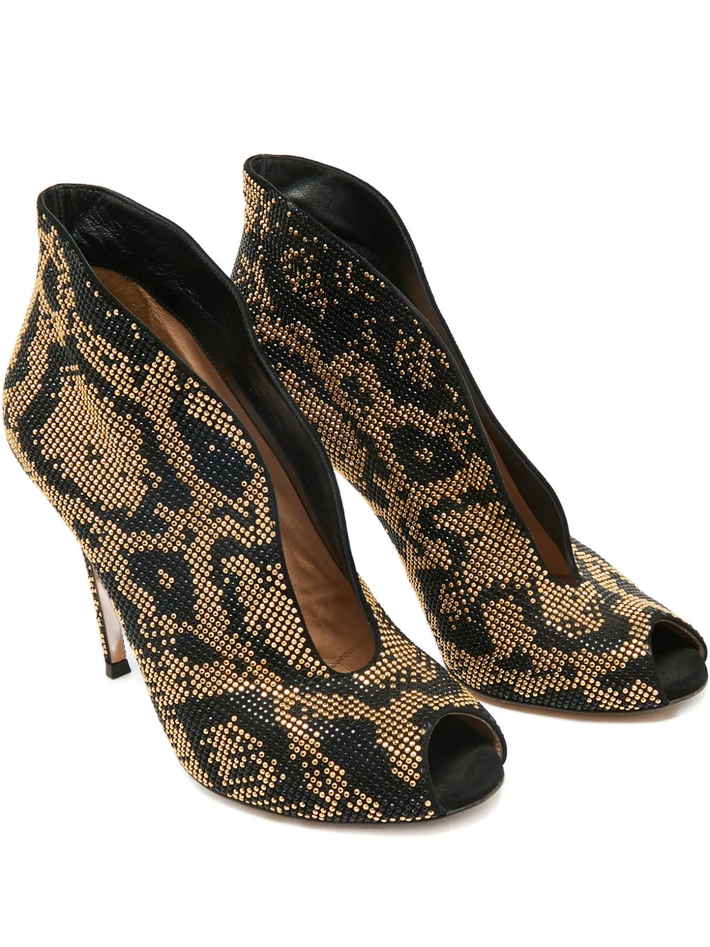 Gianvito Rossi sculpted peep-toe sandals - Schwarz