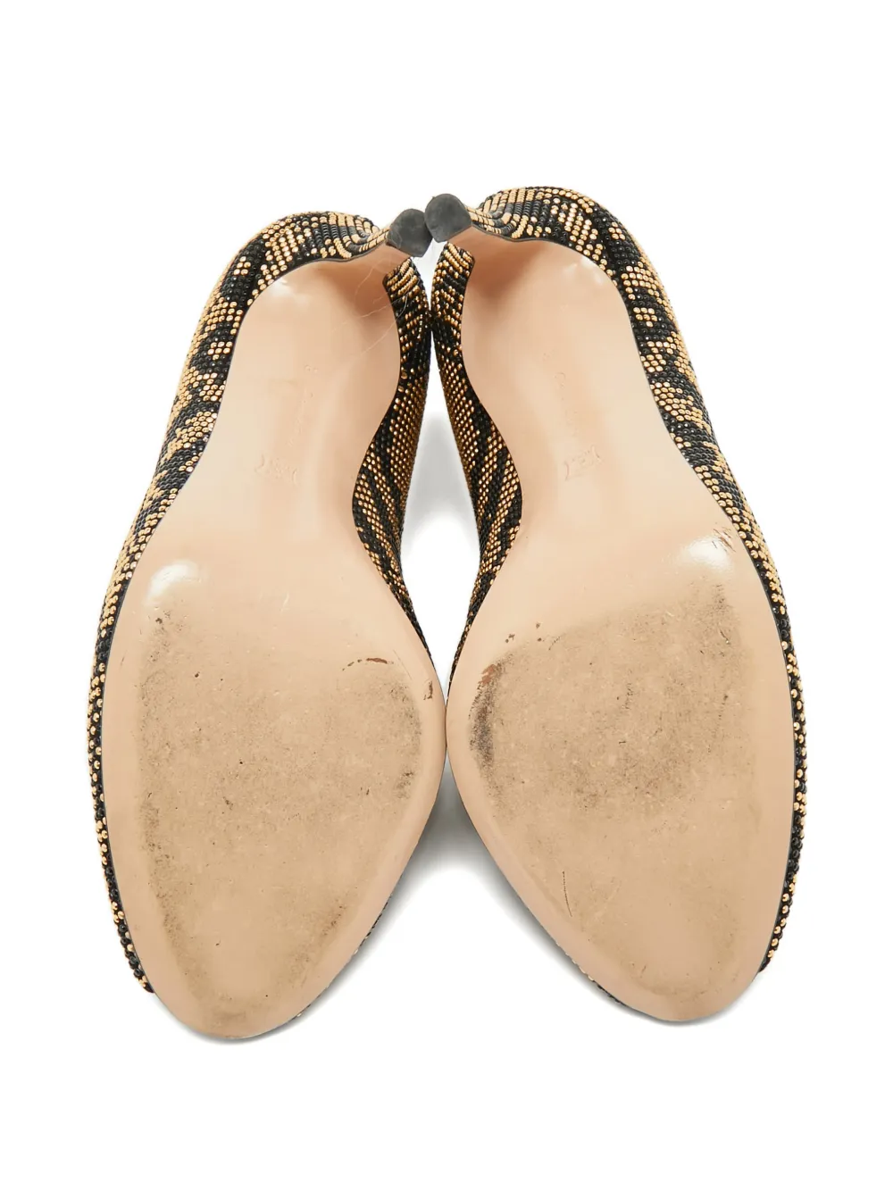 Gianvito Rossi sculpted peep-toe sandals - Zwart