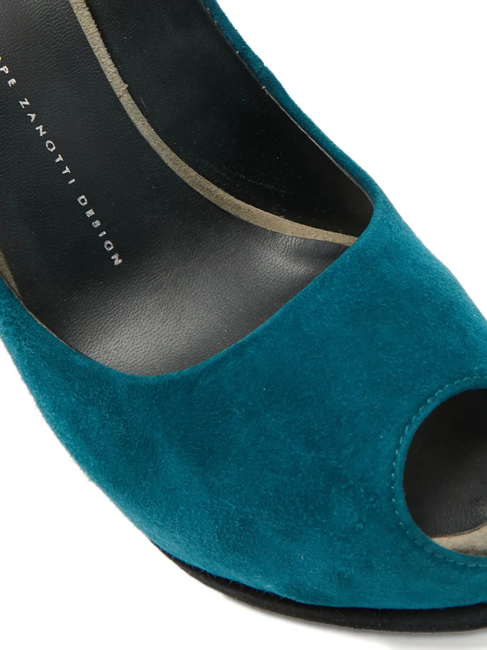 GIUSEPPE ZANOTTI Pre-owned Suede Platform Peep-toe Pumps In Blue