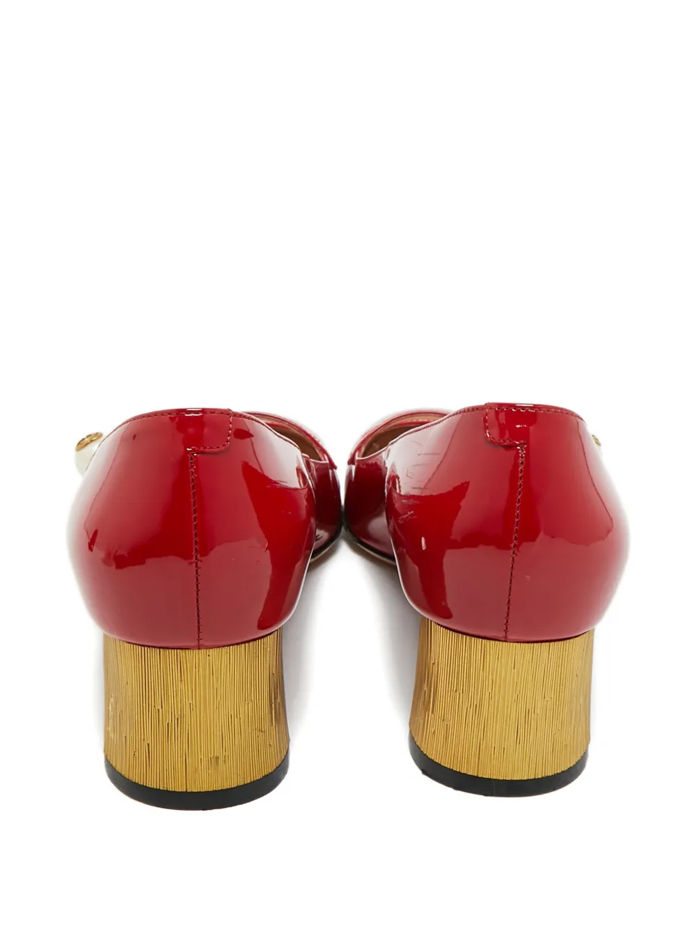 Gucci Pre-Owned interlocking G pearl pump - Rood