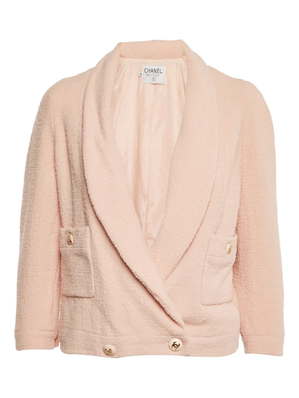 CHANEL Pre-Owned Giacca con scollo a scialle - Rosa